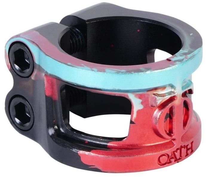 Зажим Oath Cage V2 Black Teal Red