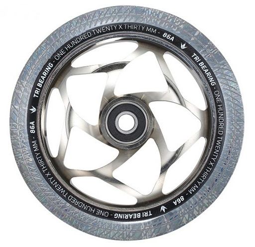 Кoлесо Blunt Tri Bearing 120 Clear Chrome