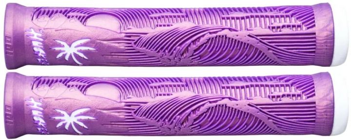 Грипсы ODI Hucker Signature Iridescent Purple White