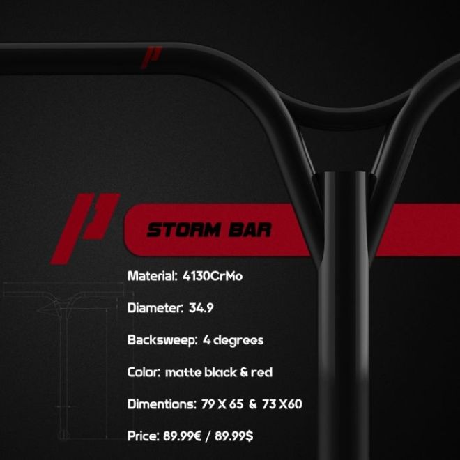 Руль Prime Storm 79 x 65 Red